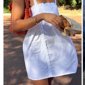 Immy White Lace Trim Dress - laneway the label